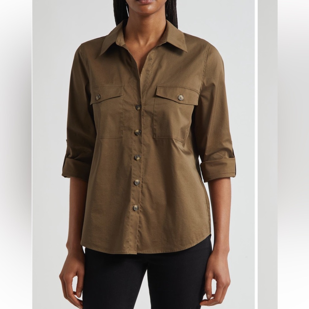 Lagence pearson woven military shirt